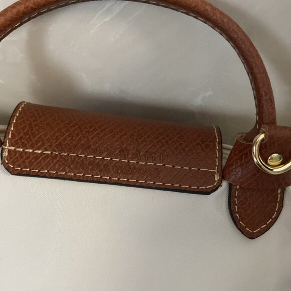 Longchamp Le Pliage XS Small Shoulder Tote Ivory/Brown New Read Description - Picture 6 of 7